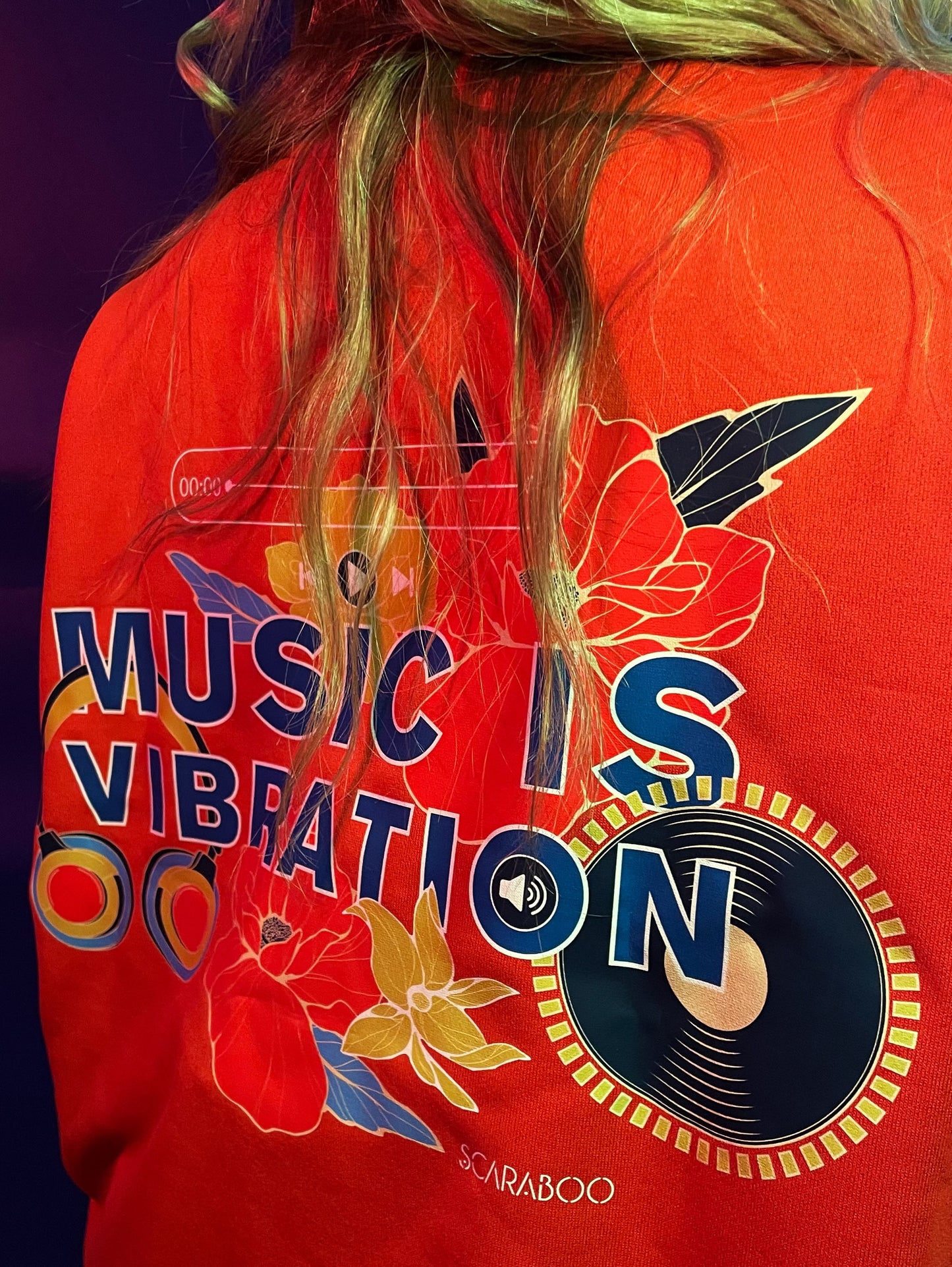 T-shirt Crop "Sound Fire"