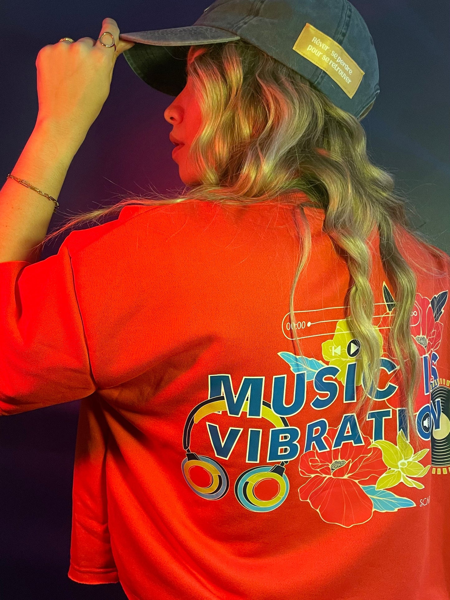 T-shirt Crop "Sound Fire"