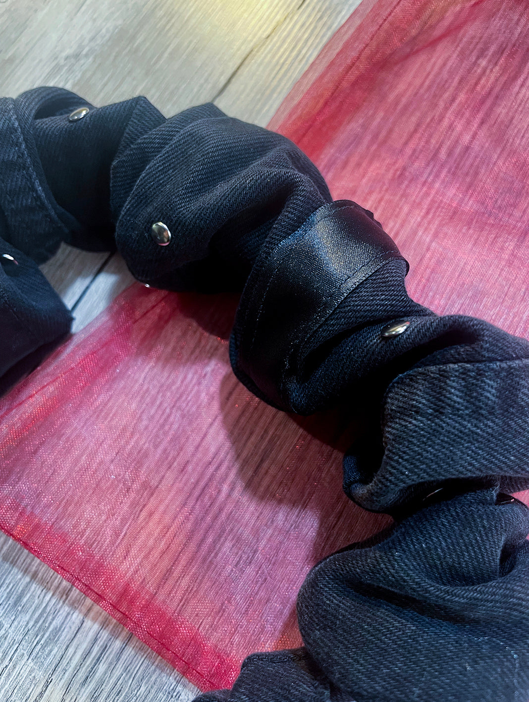 Bandeau Scrunchy "Night Travel" Black